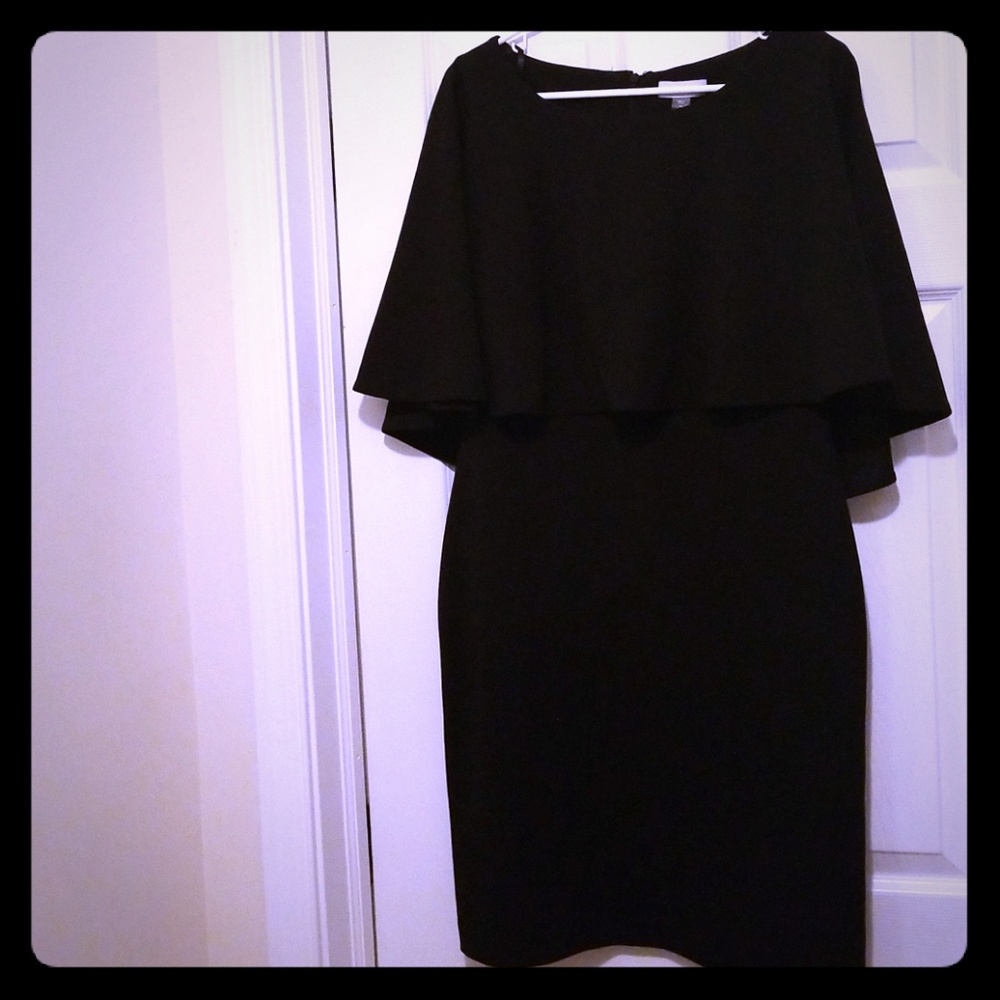 Calvin Klein Popover-Cape Sheath Dress 👗👗👗👗